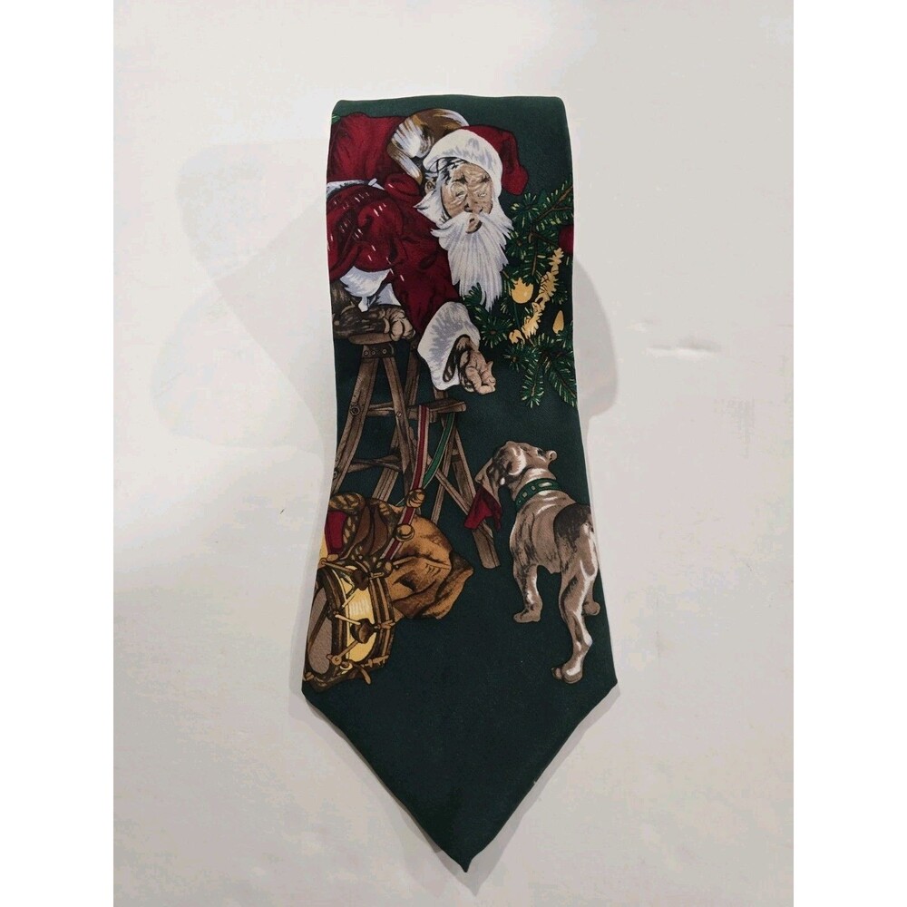 Santa Claus Christmas Holiday Neck Tie The Saturday Evening Post 1996  57” 3.75*